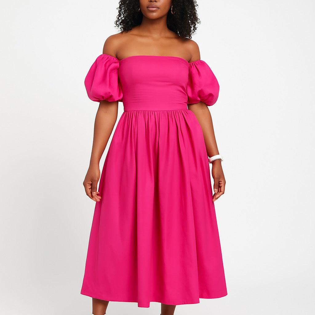 Bella Fall Off Shoulder Maxi Dress