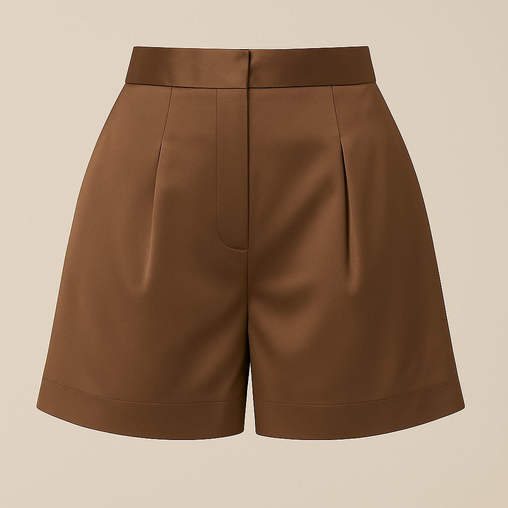 Women's Michella Mikado Satin High Waist Shorts