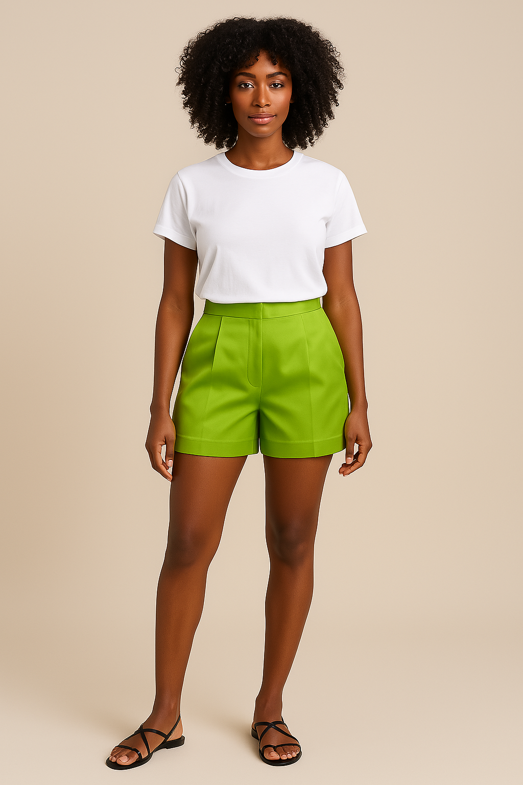 Women's Michella Mikado Satin High Waist Shorts