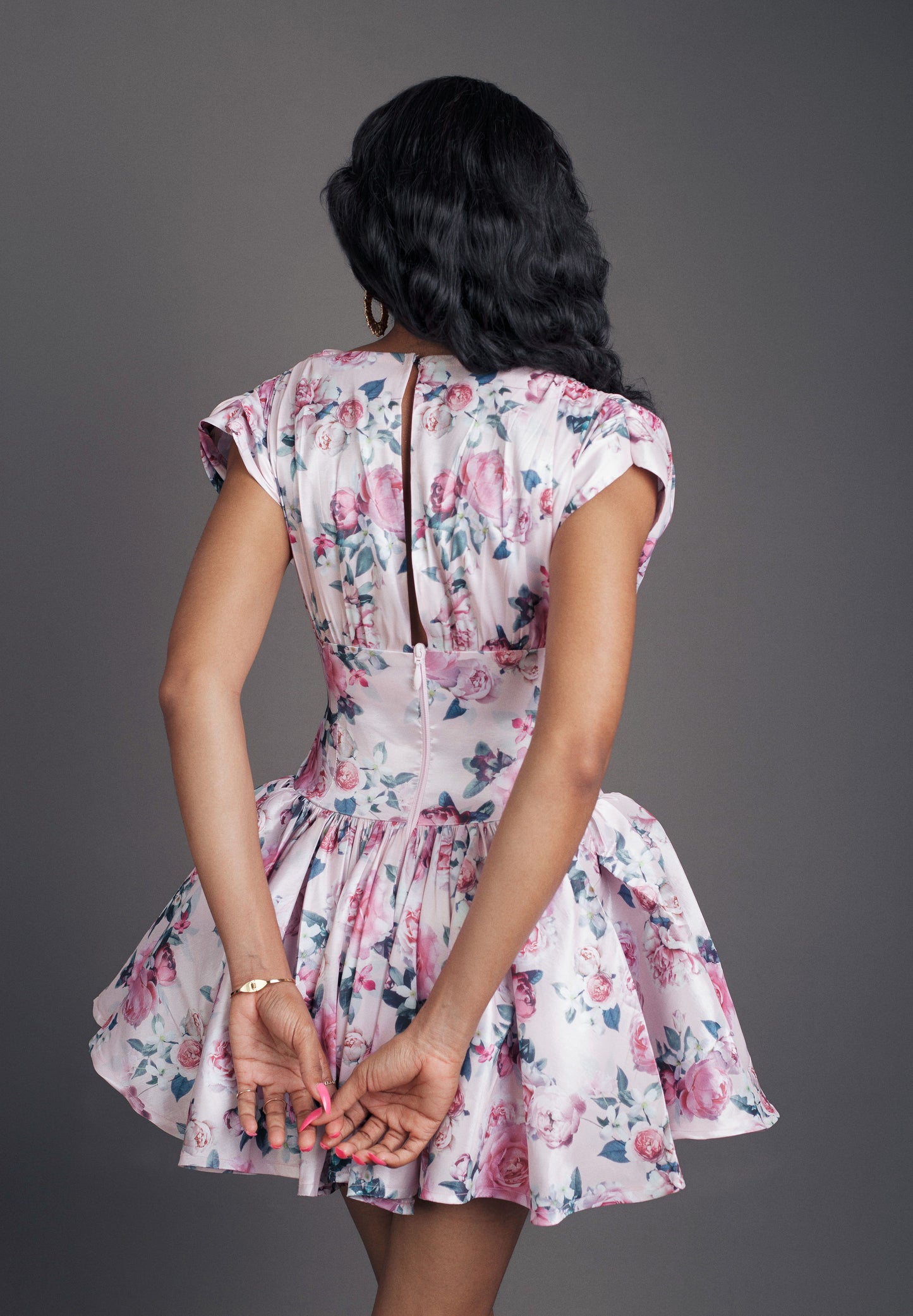 Claire Floral Printed Mini Dress