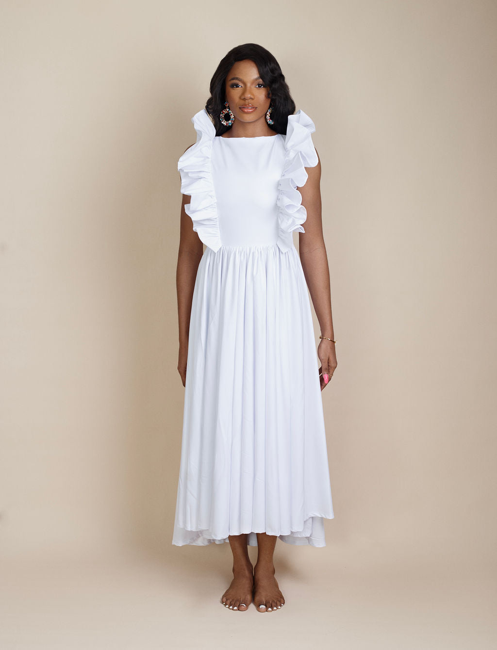 Joy Open Back Hi-Lo Maxi Dress