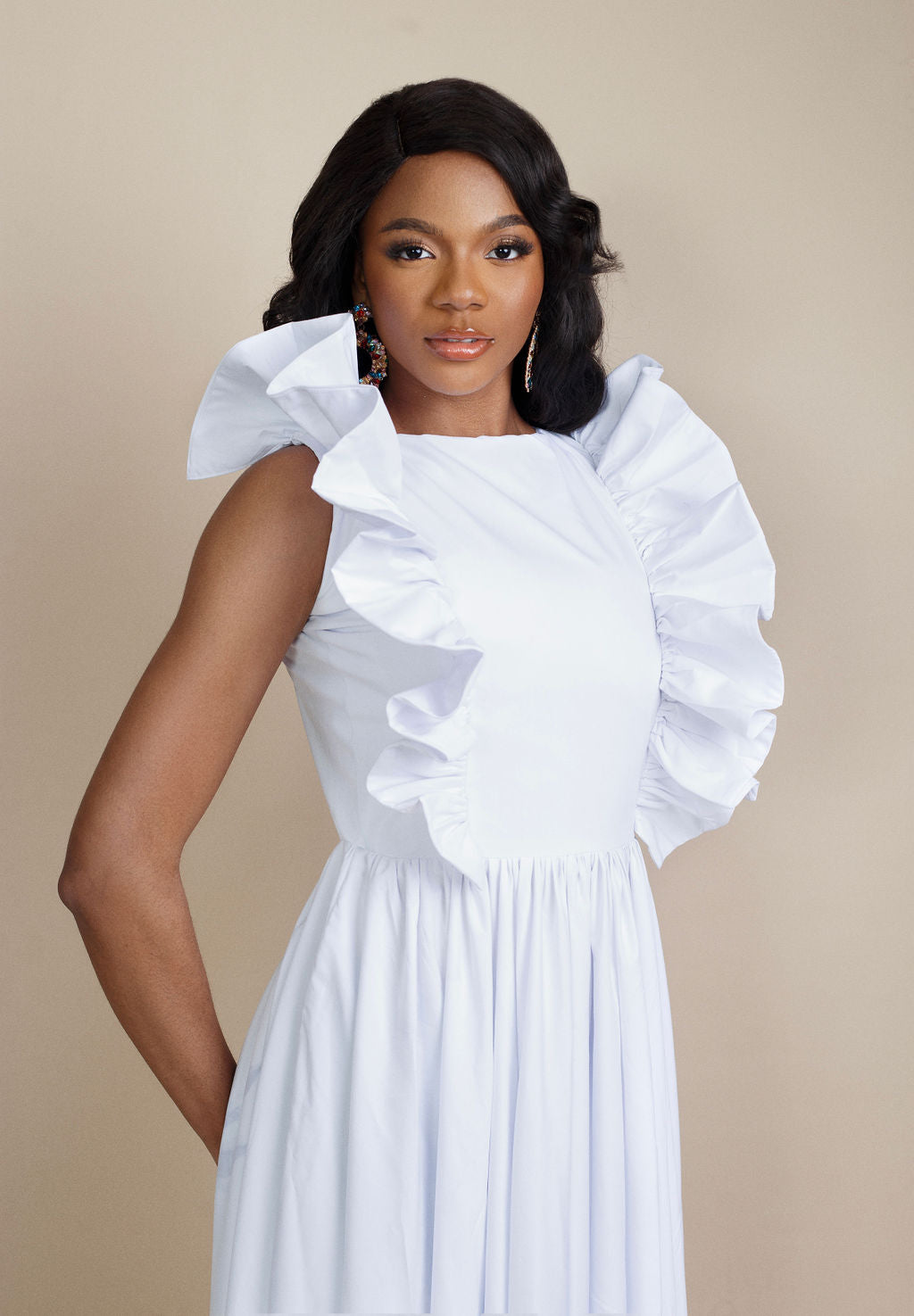 Joy Open Back Hi-Lo Maxi Dress
