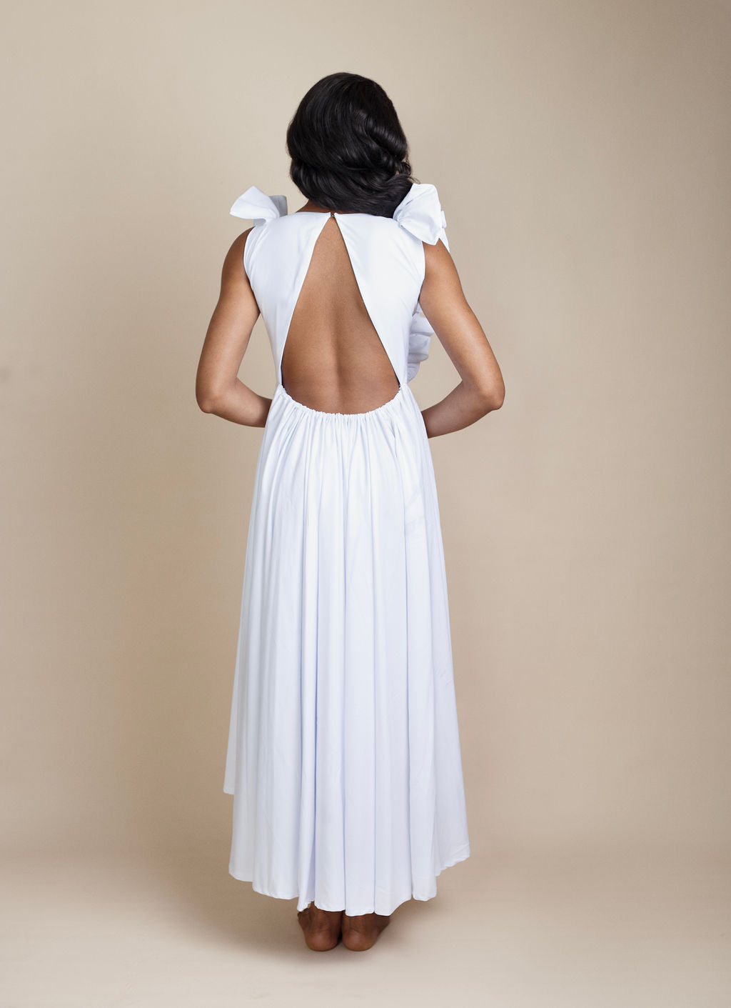 Joy Open Back Hi-Lo Maxi Dress