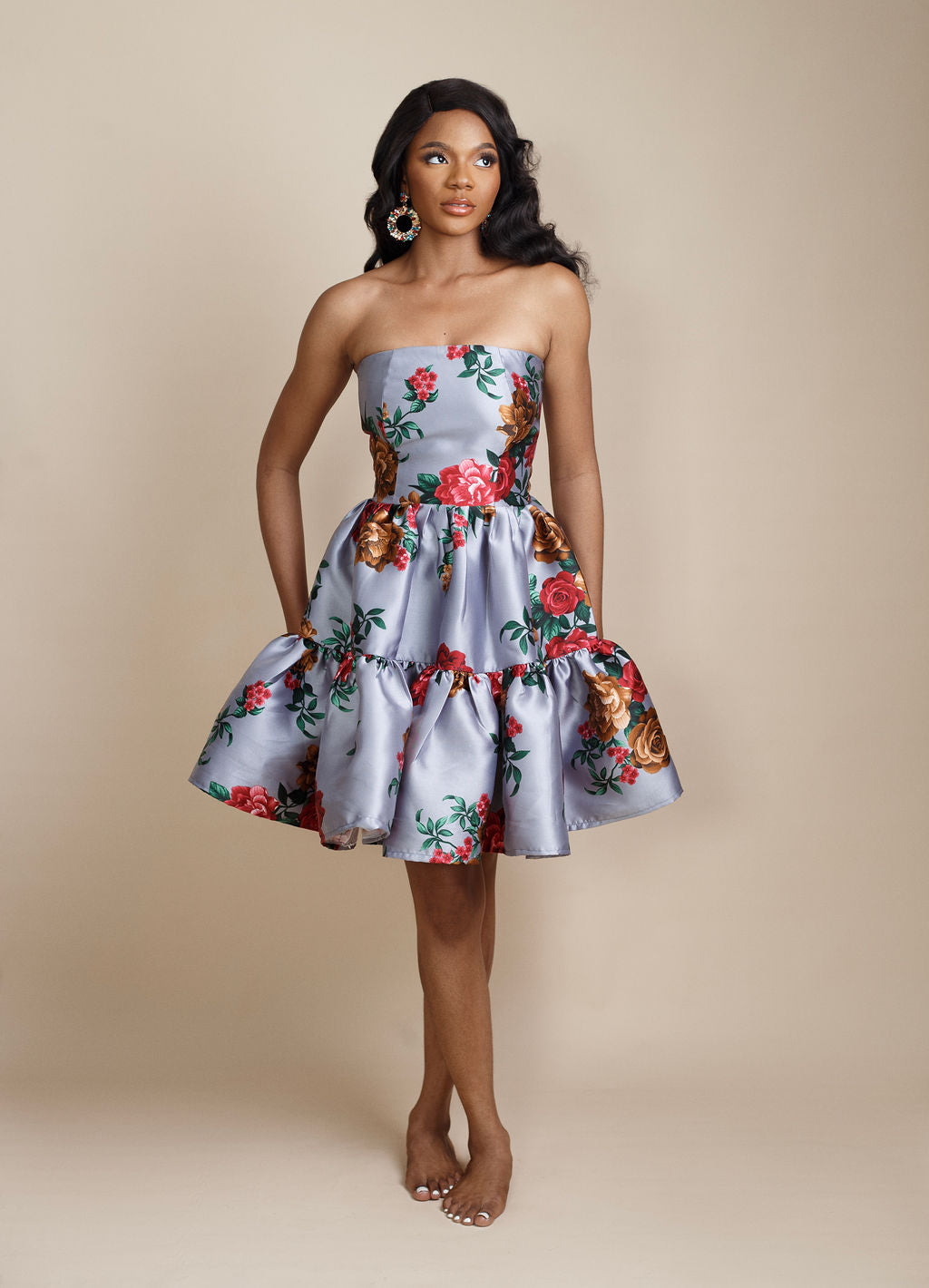 Kesha 3D Floral Mini Dress