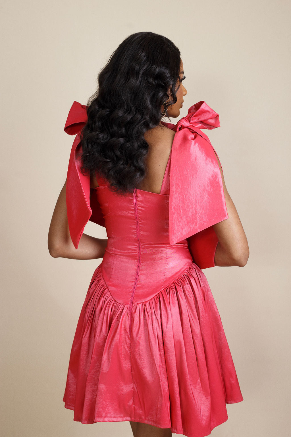 Kimberly Bow Strap Mini Dress