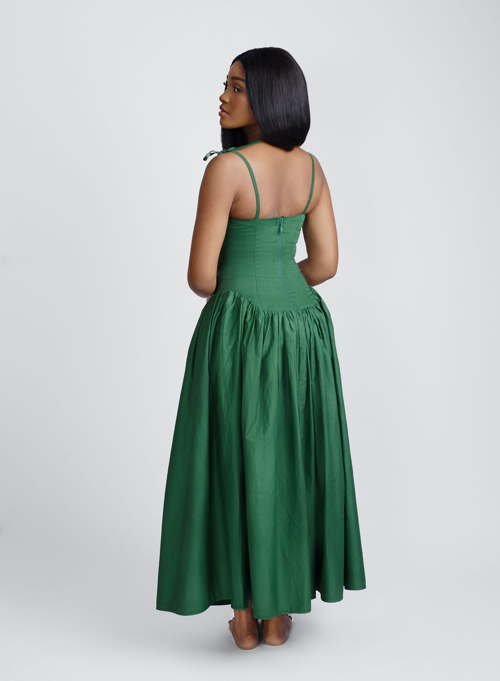 Paula Tie Strap Drop Waist Maxi Dress