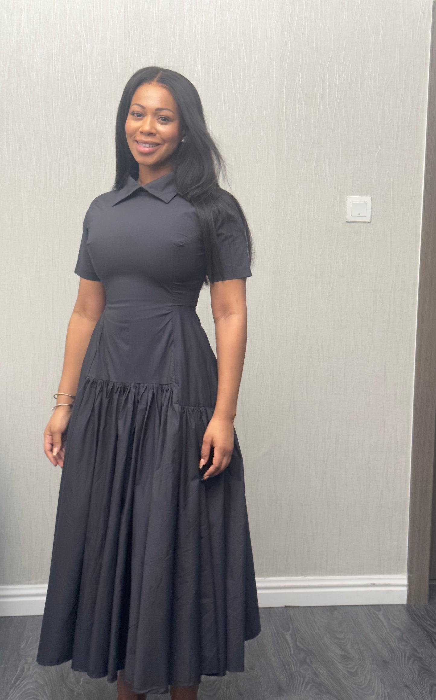 Celina Collared Ankle Maxi Dress