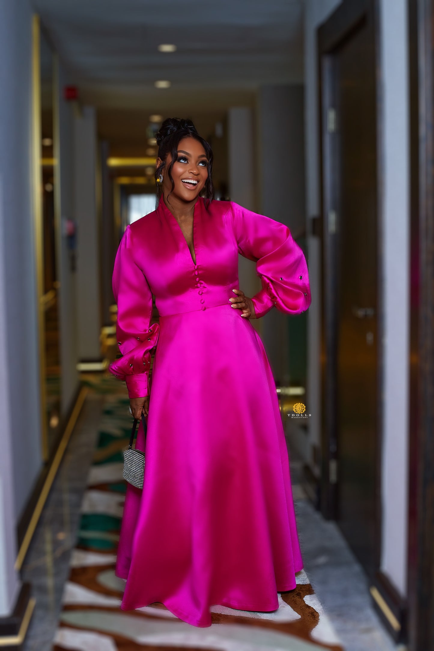 Jackie Regal Magenta Maxi Dress