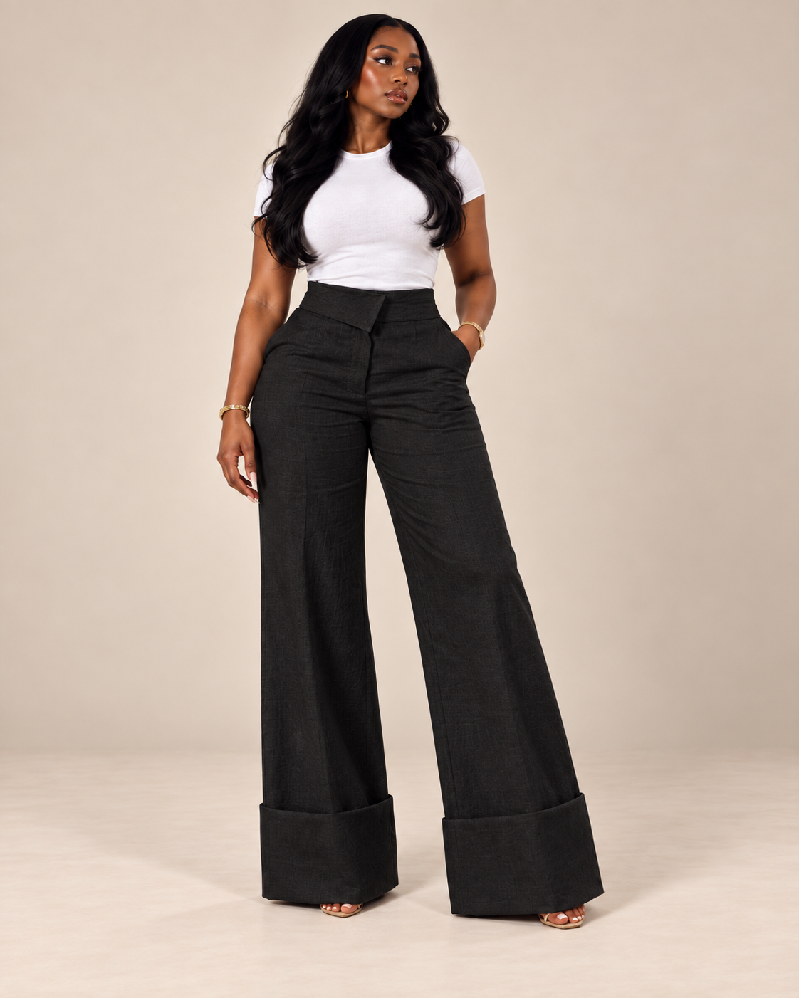 Aurelian Linen Cuffed Trousers