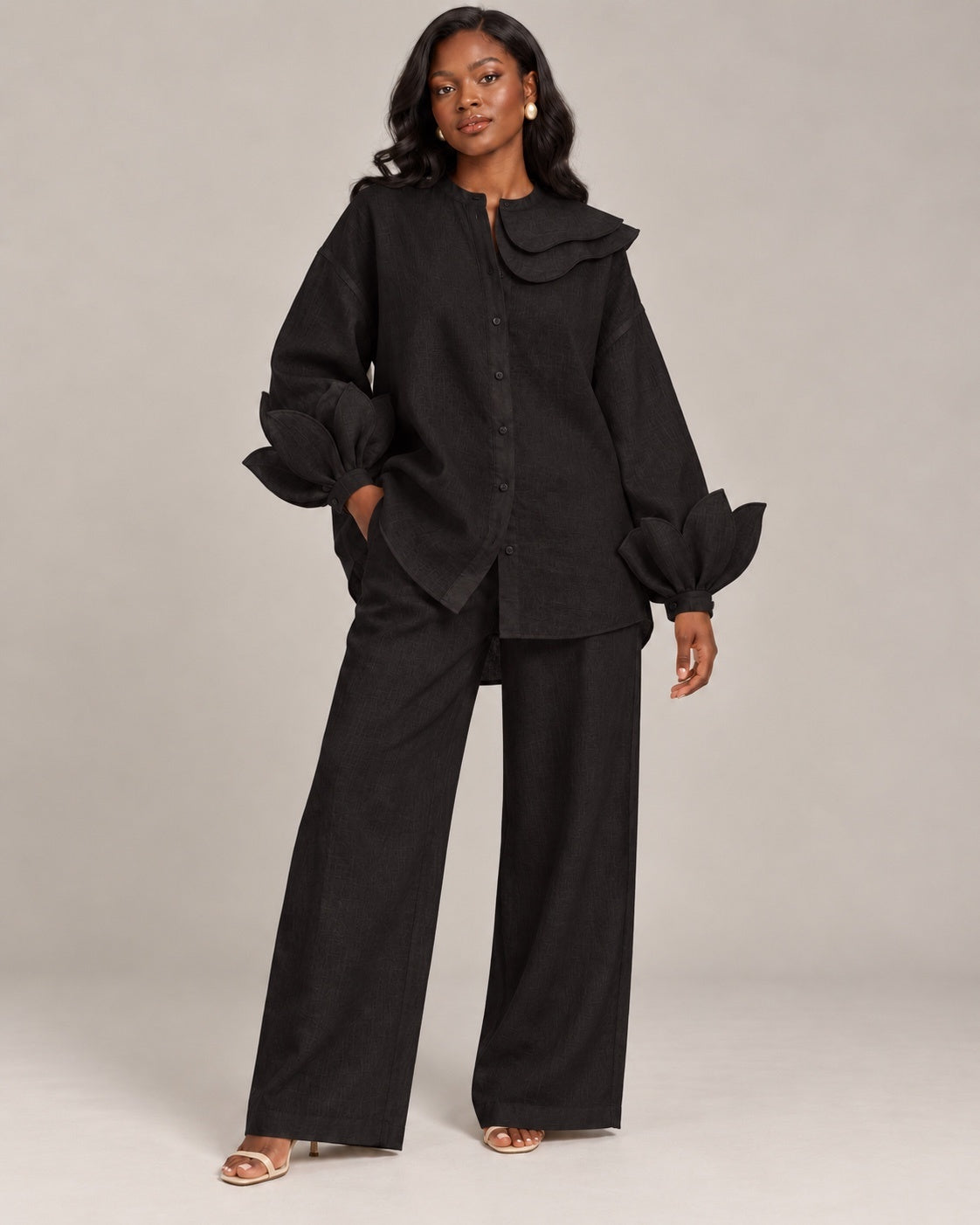 Fiifi Sculptural Linen Co-ord
