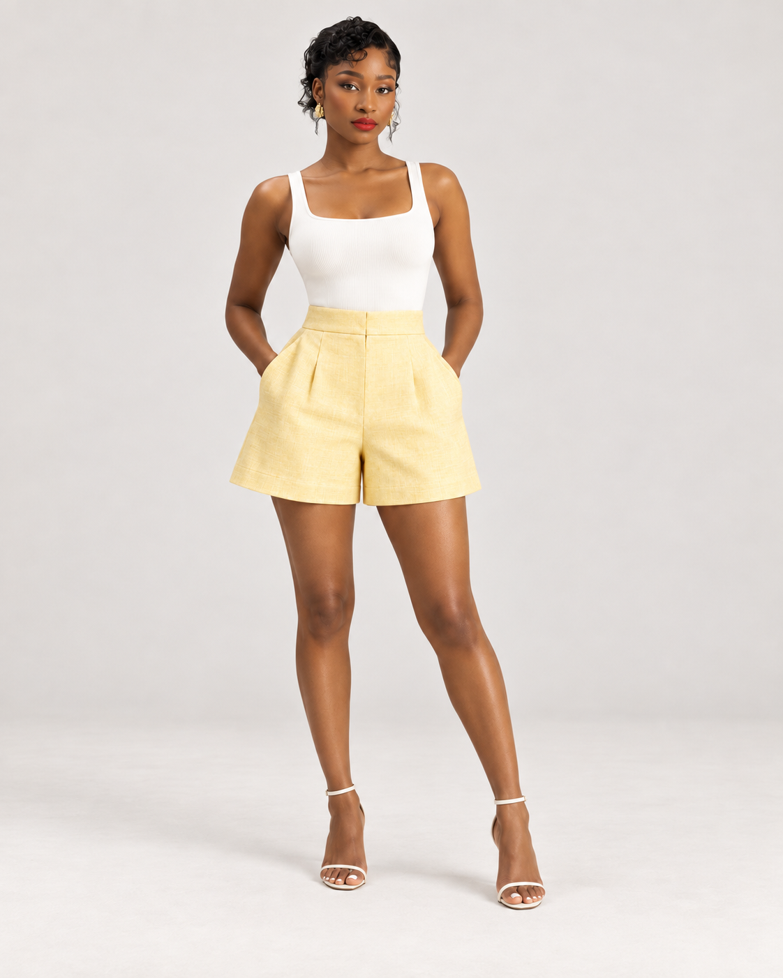 Yoola Pastel Linen Shorts